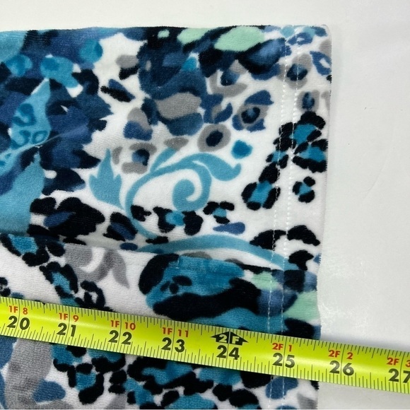 ALFRED DUNNER Women’s Velour Jacket Sz 10 Full Zip Pockets Soft Multi Color - Picture 12 of 13